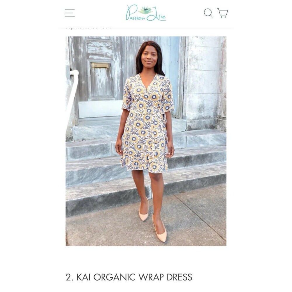 Passion Lilie, KAI ORGANIC WRAP DRESS, Small